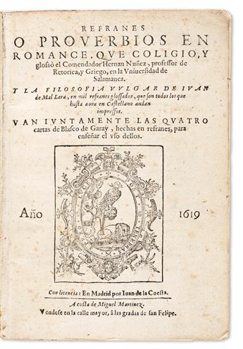 Nuñez de Toledo, Hernán (1475-1553) Refranes o Proverbios en Romance.